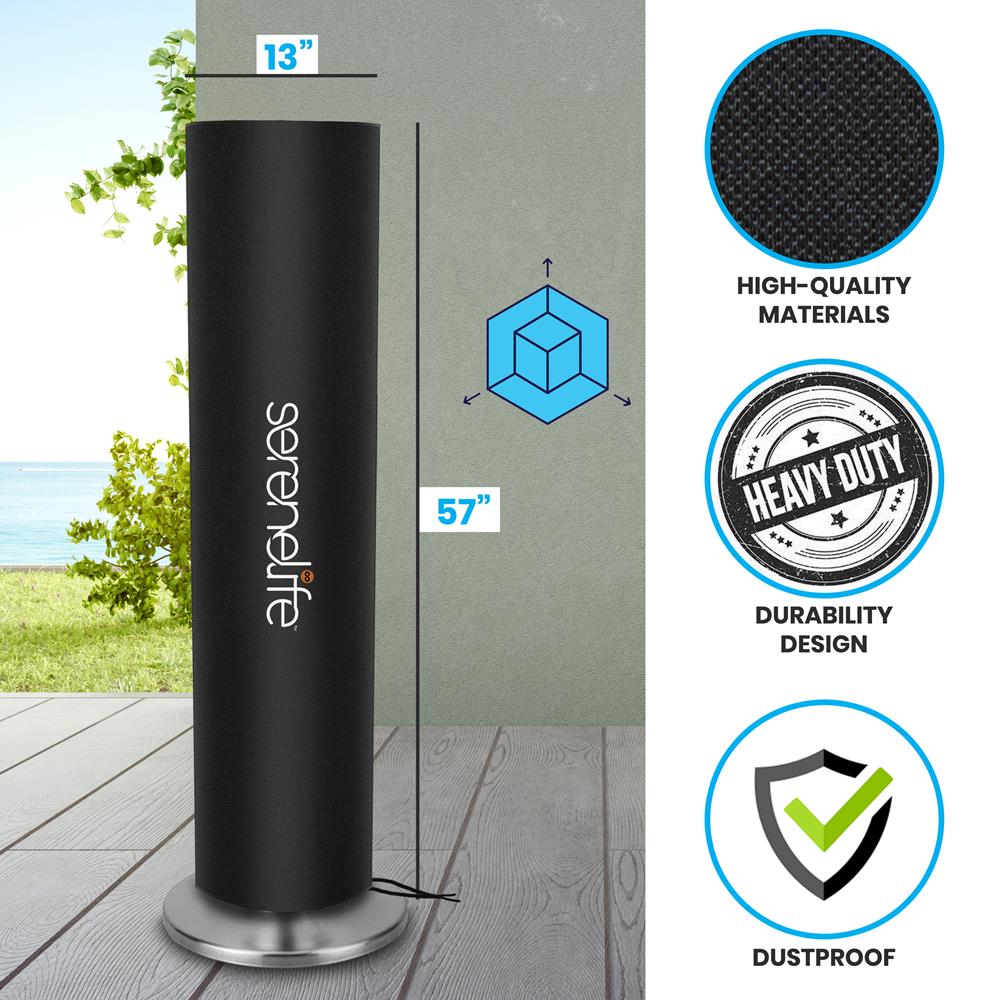 Patio Heater Cover, Tearproof Waterproof, Heavy-Duty Polypropylene