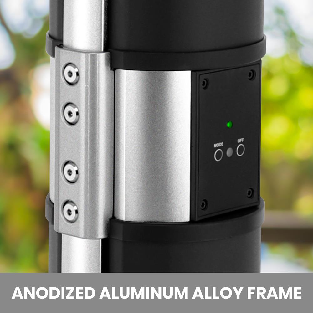 Infrared Patio Heater, Efficient 1500W, Aluminum Frame, Remote Control