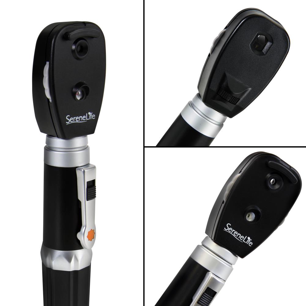2-in-1 Ophthalmoscope & Otoscope Set, LED Light, Washable Tips, Portable