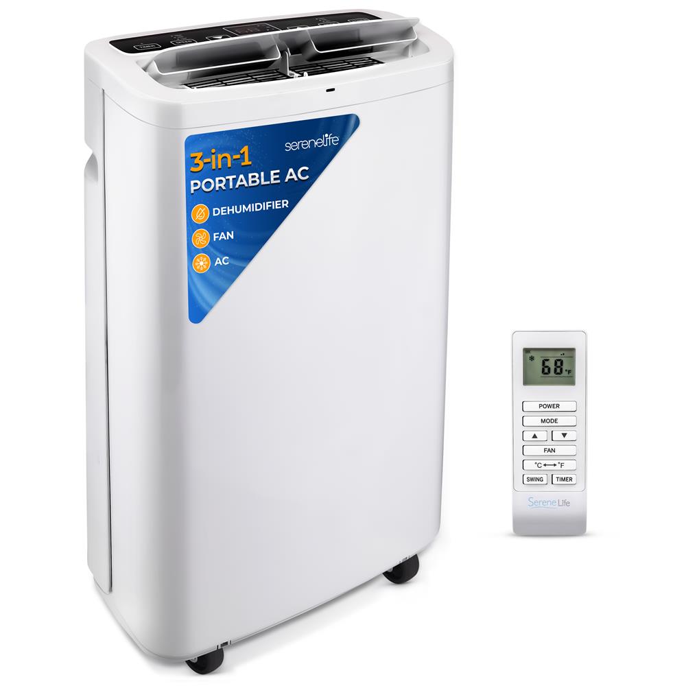 Portable Air Conditioner 14,000 BTU Efficient Cooling Dehumidifier White