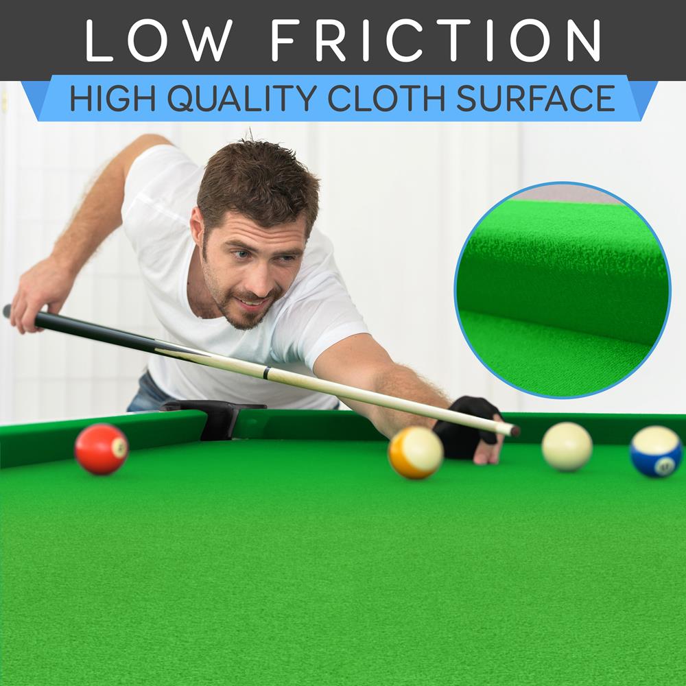 6-Ft Folding Pool Table, Space-Saving, Durable Surface, Portable Design