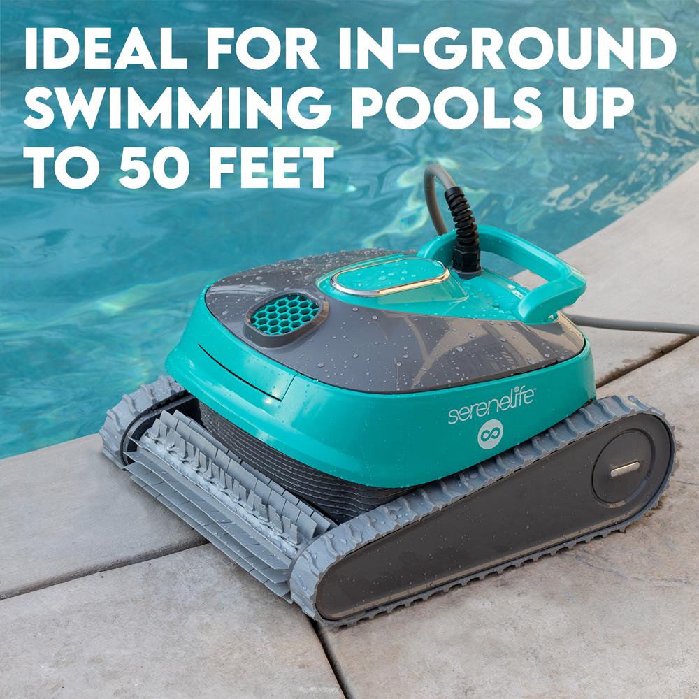 Robotic Pool Cleaner, Effortless Cleaning, Dual Brushes, Inground Pools