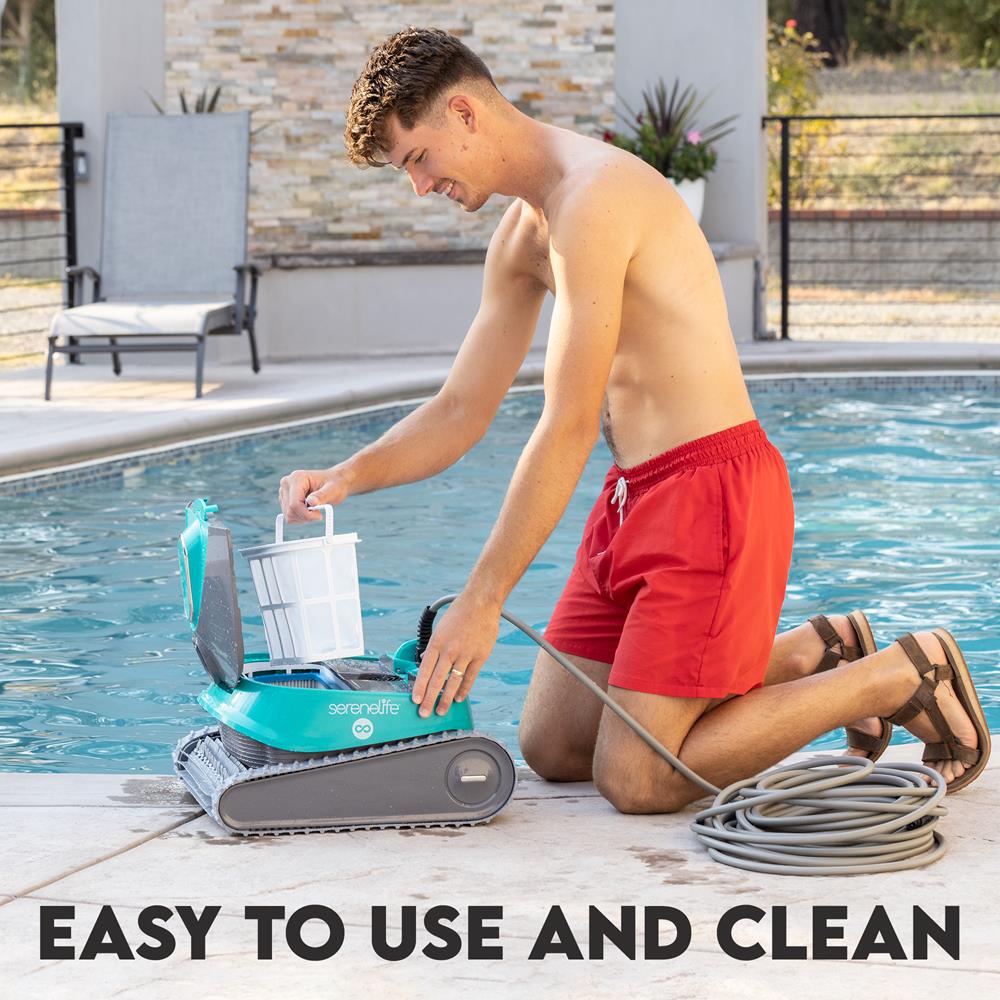 Robotic Pool Cleaner, Effortless Cleaning, Dual Brushes, Inground Pools