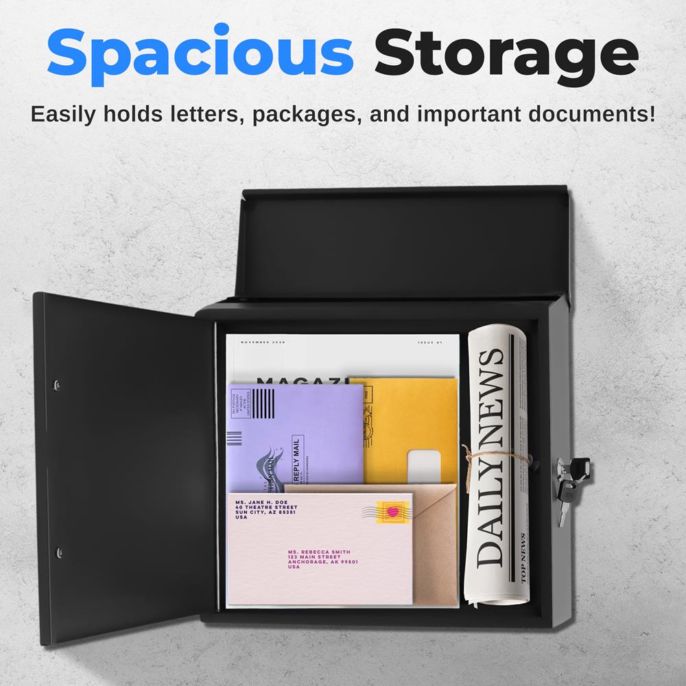 Wall Mount Locking Mailbox