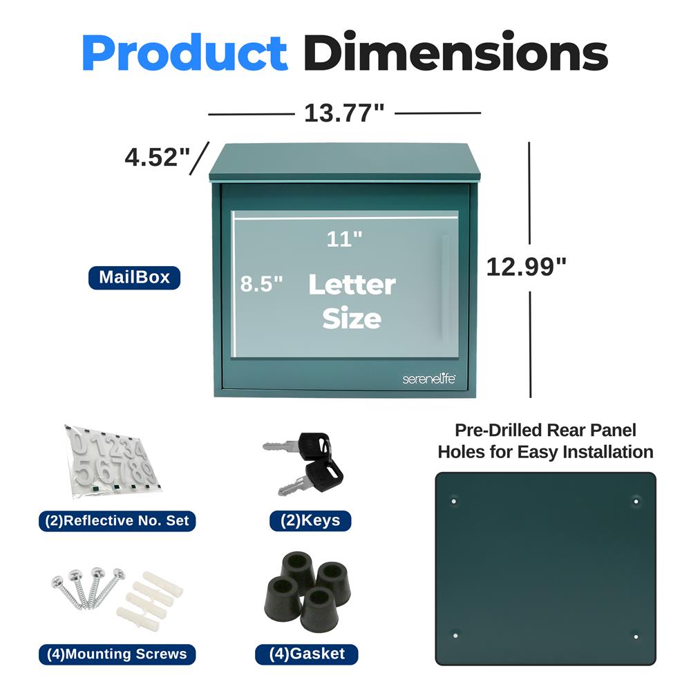 Wall Mount Locking Mailbox