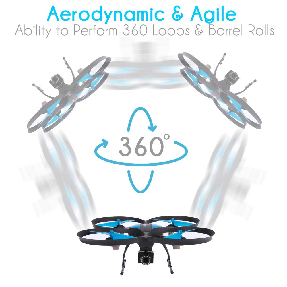 Wifi Drone Quad-Copter Wireless Uav With Hd Camera + Video Recording