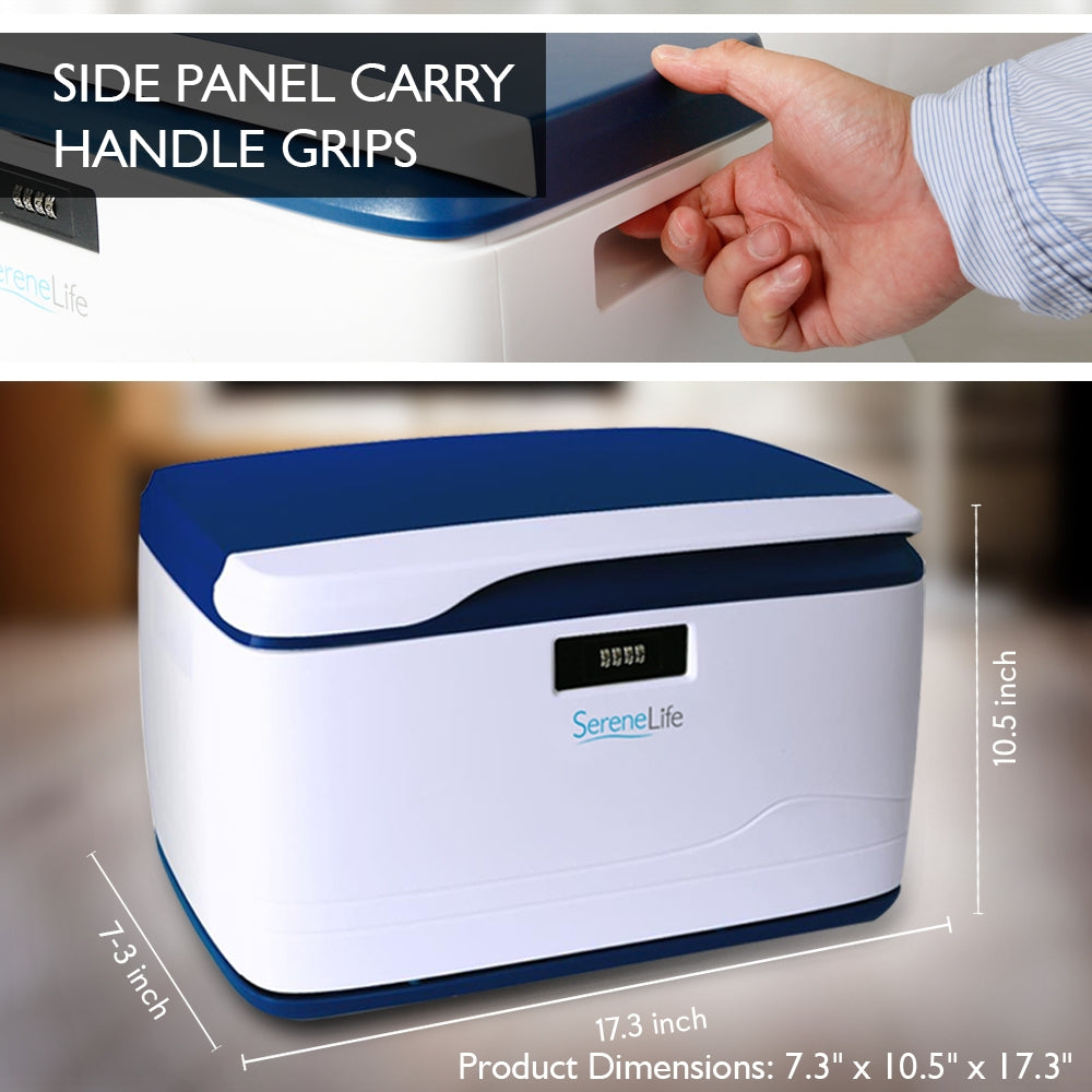 Locking Storage Bin 8 Gal Secure ABS Plastic Stackable Organizer