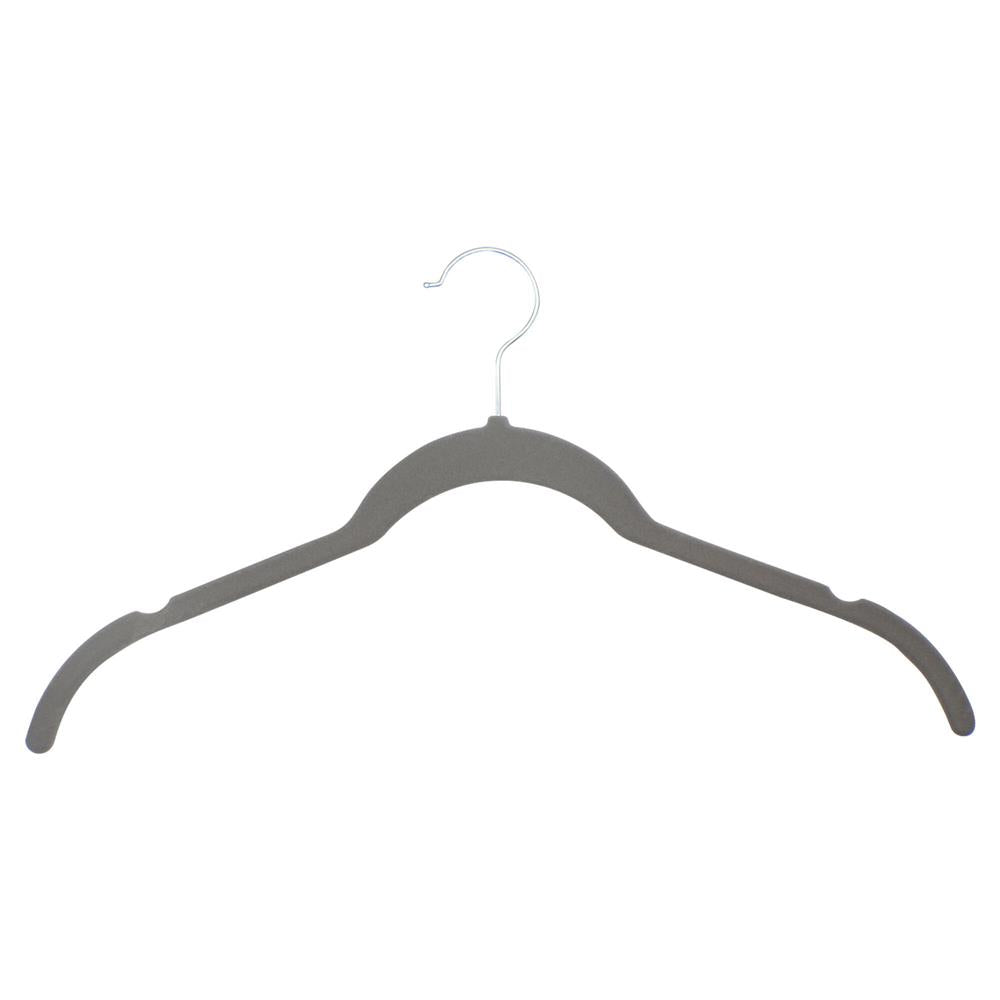 100-Pack Velvet Hangers, Non-Slip, Space-Saving, 360° Swivel, Gray