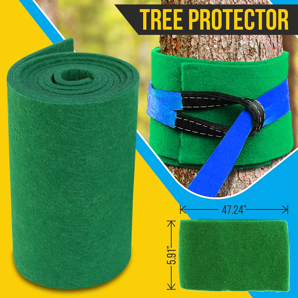 Ninja Warrior Obstacle Course 50ft Slackline Set with 18 Attachments Blue