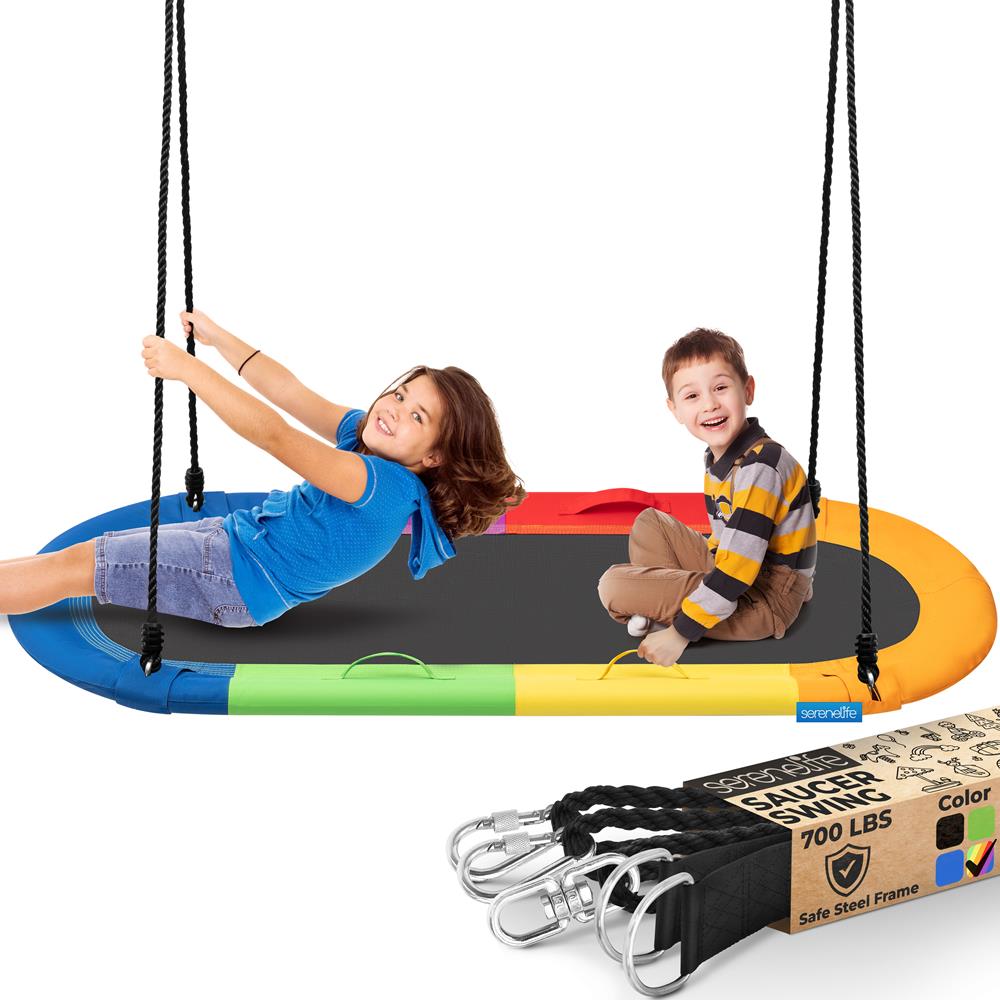 40" Saucer Swing with Pillow and Handles