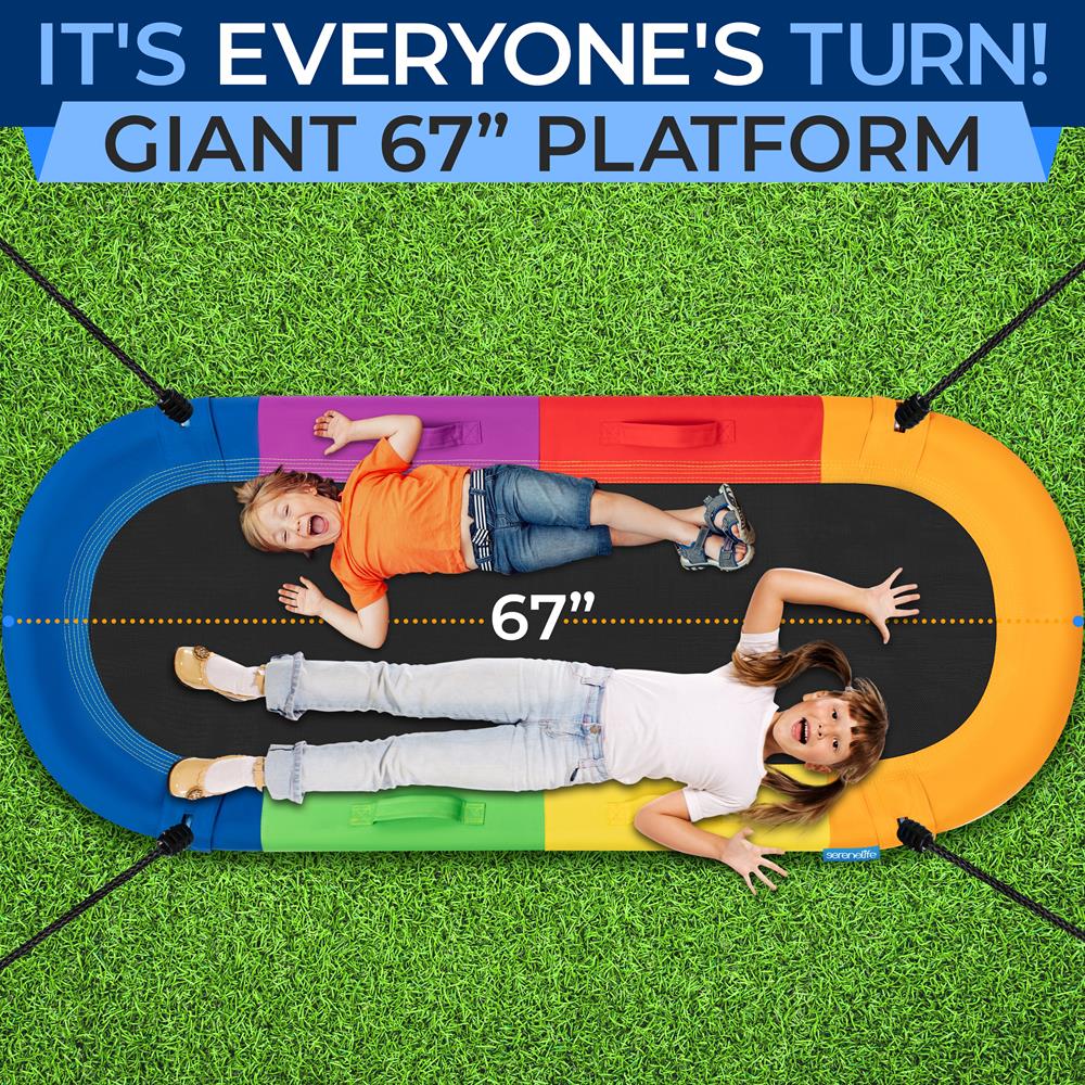 40" Saucer Swing with Pillow and Handles