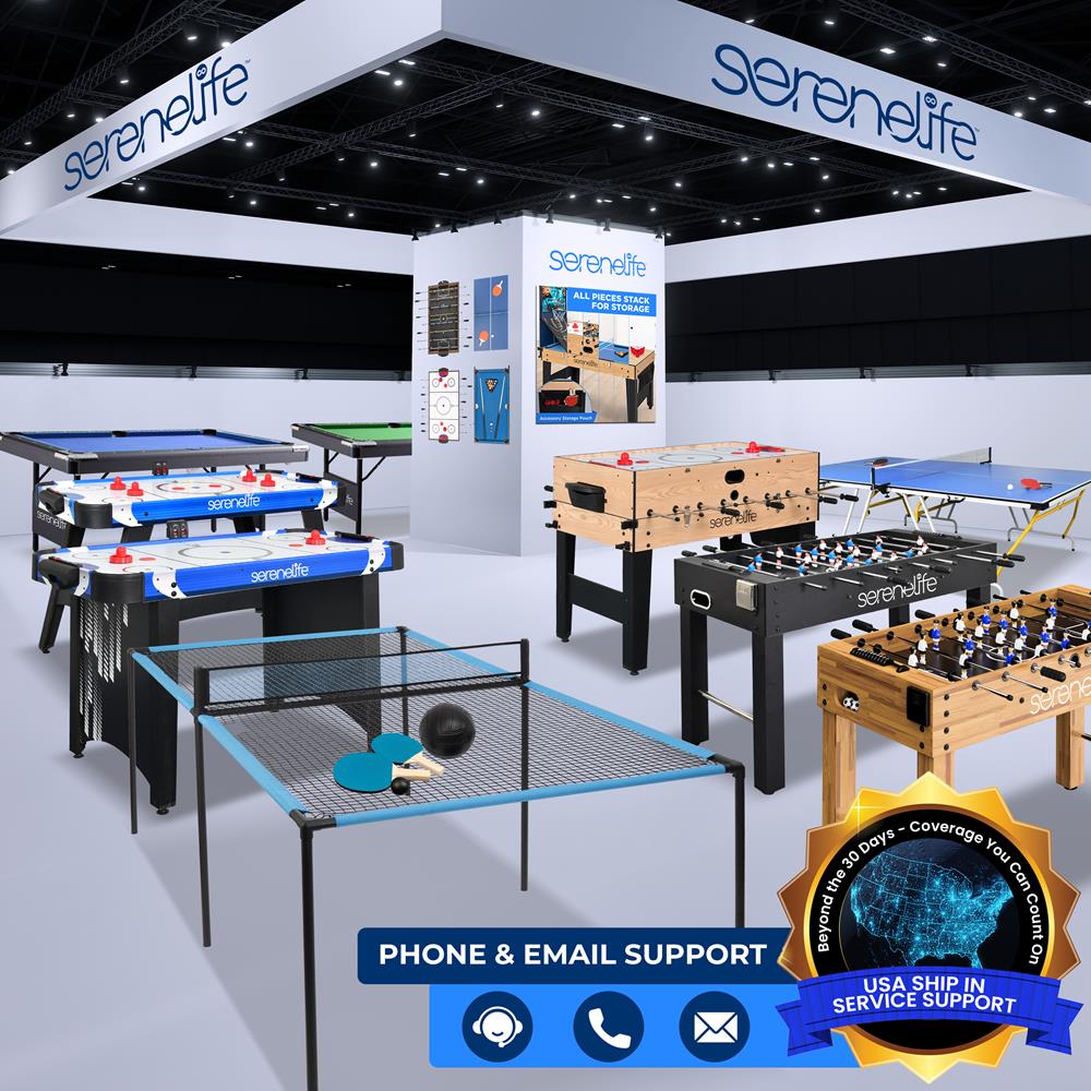 Trampoline Ping Pong Table - Portable, Adjustable Steel Frame, Indoor/Outdoor