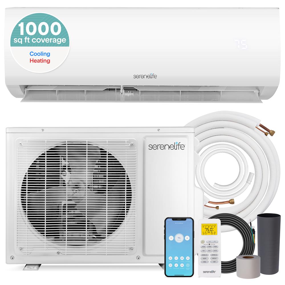18000 Btu Indoor And Outdoor Mini Split Ac Unit Kit – 230V Smart Cooling & Heating Mini Split Ac With Wifi, Includes Installation Kit, Perfect For Bedrooms, Living Spaces, And Offices