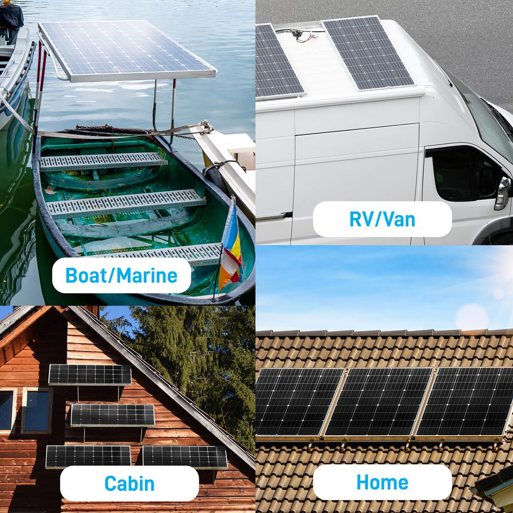 2 Pcs. Portable Mono Solar Panel Starter Kit - 400W Off-Grid Solar Panel Kit With 30A Pwm Controller With Lcd Screen