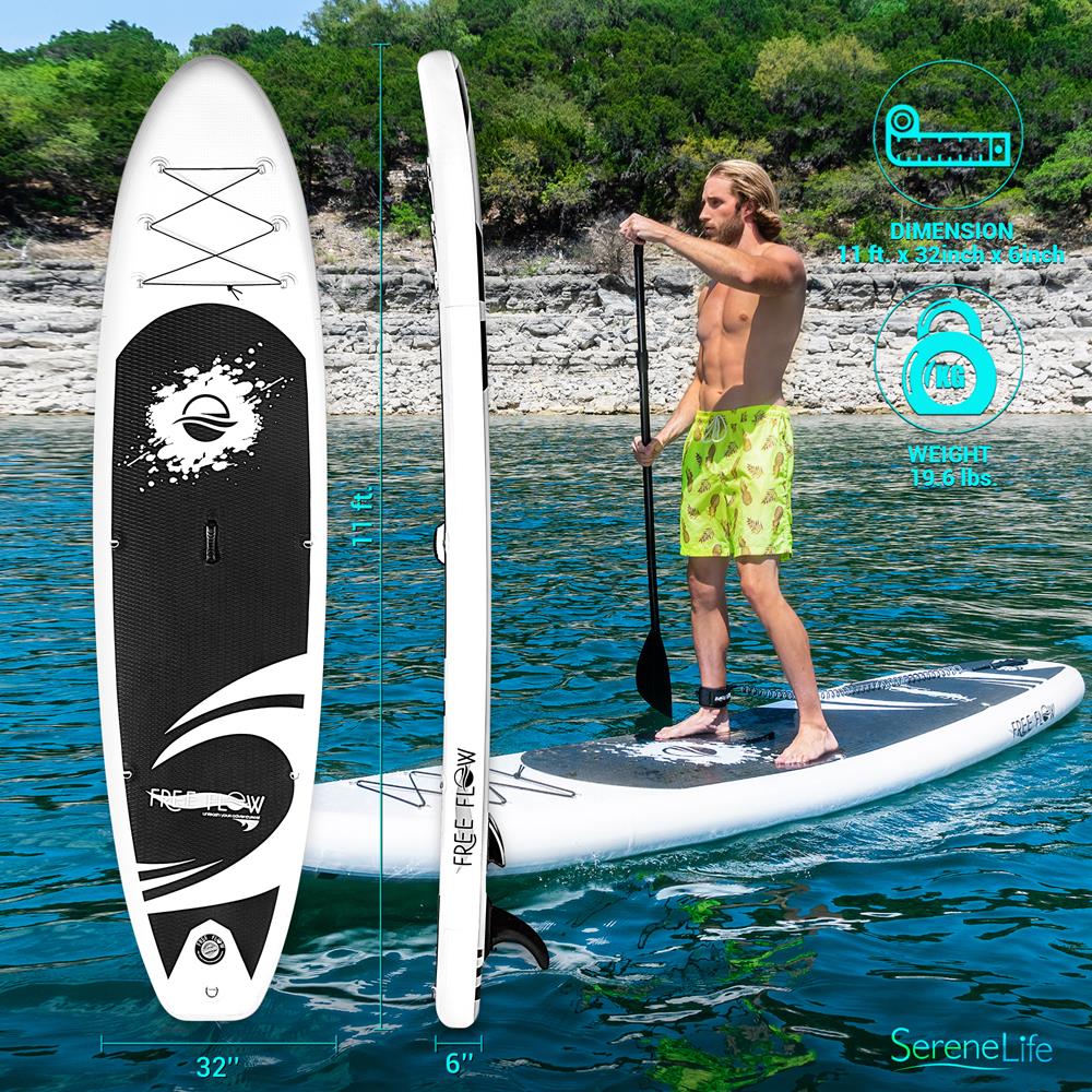 Inflatable Paddle Board - Stable Non-Slip Deck, 10'10", Easy Storage