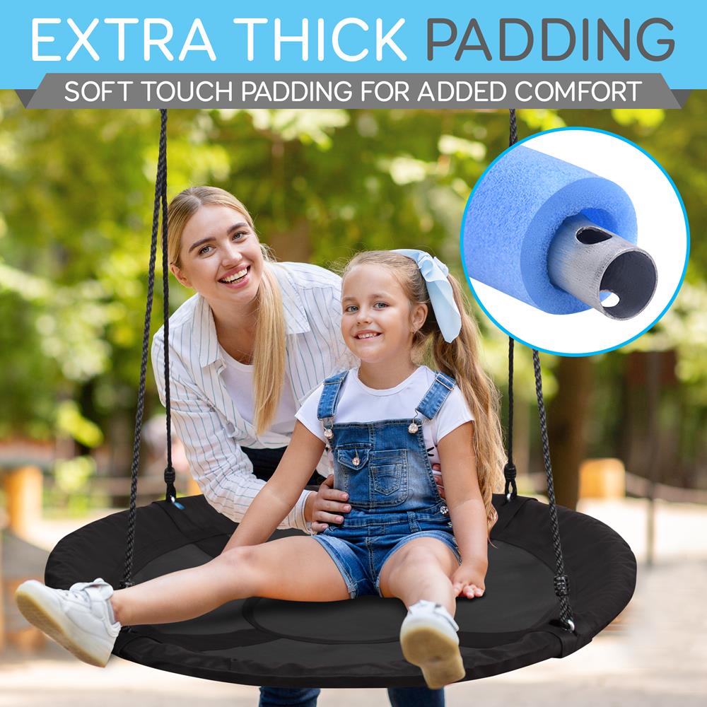 Saucer Swing for Kids - Relaxing Fun - 40" Waterproof Seat - Easy Setup