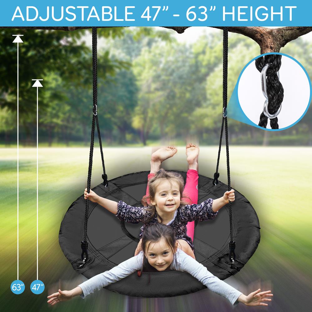 Saucer Swing for Kids - Relaxing Fun - 40" Waterproof Seat - Easy Setup
