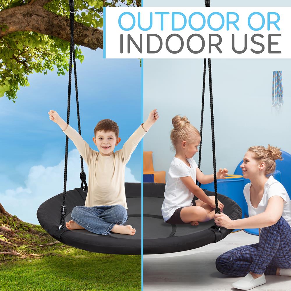 Saucer Swing for Kids - Relaxing Fun - 40" Waterproof Seat - Easy Setup