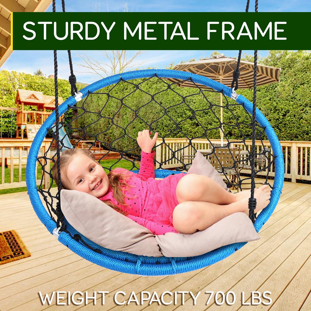 Hanging Netted Seat Swing - Relaxing Fun - UV Resistant - 35.5" Diameter