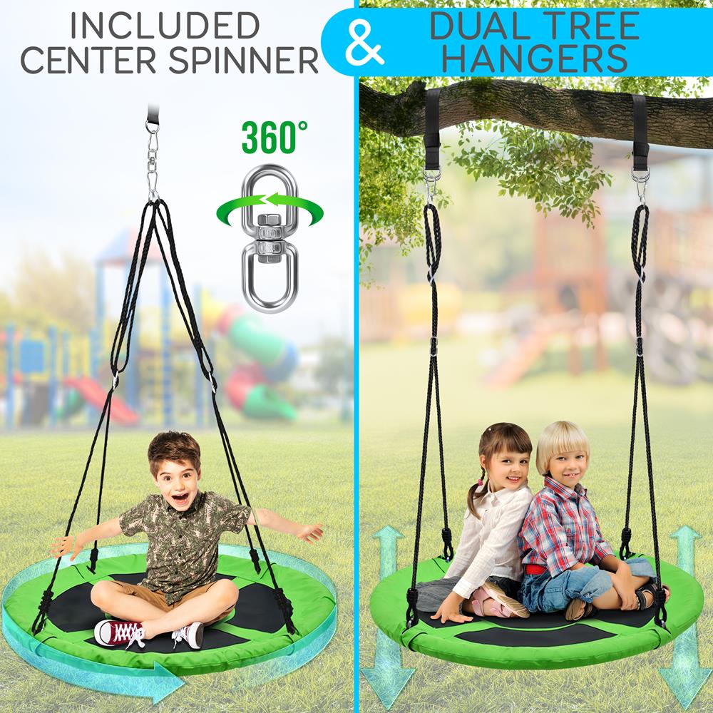 Kids Hanging Tent Swing, Outdoor Fun, Waterproof, Green