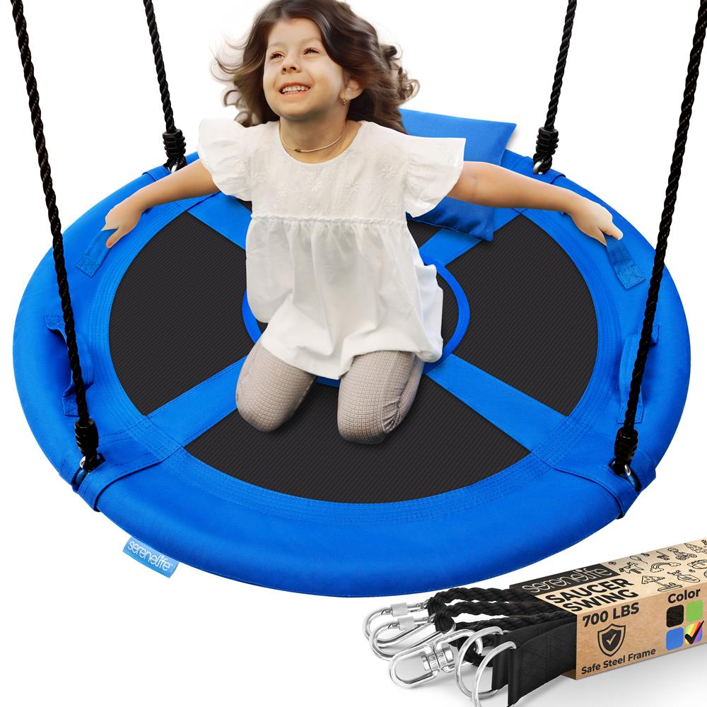 40" Saucer Swing with Pillow and Handles