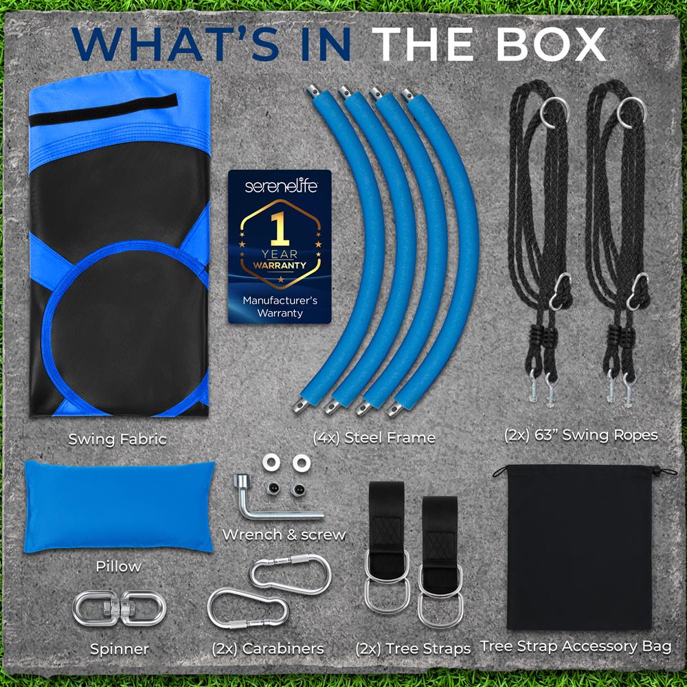 40" Saucer Swing with Pillow and Handles