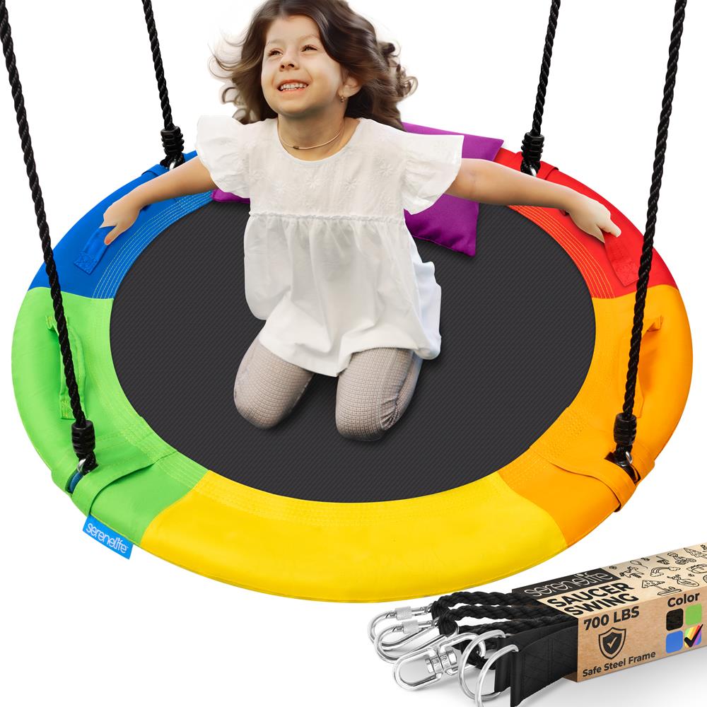 40" Saucer Swing with Pillow and Handles