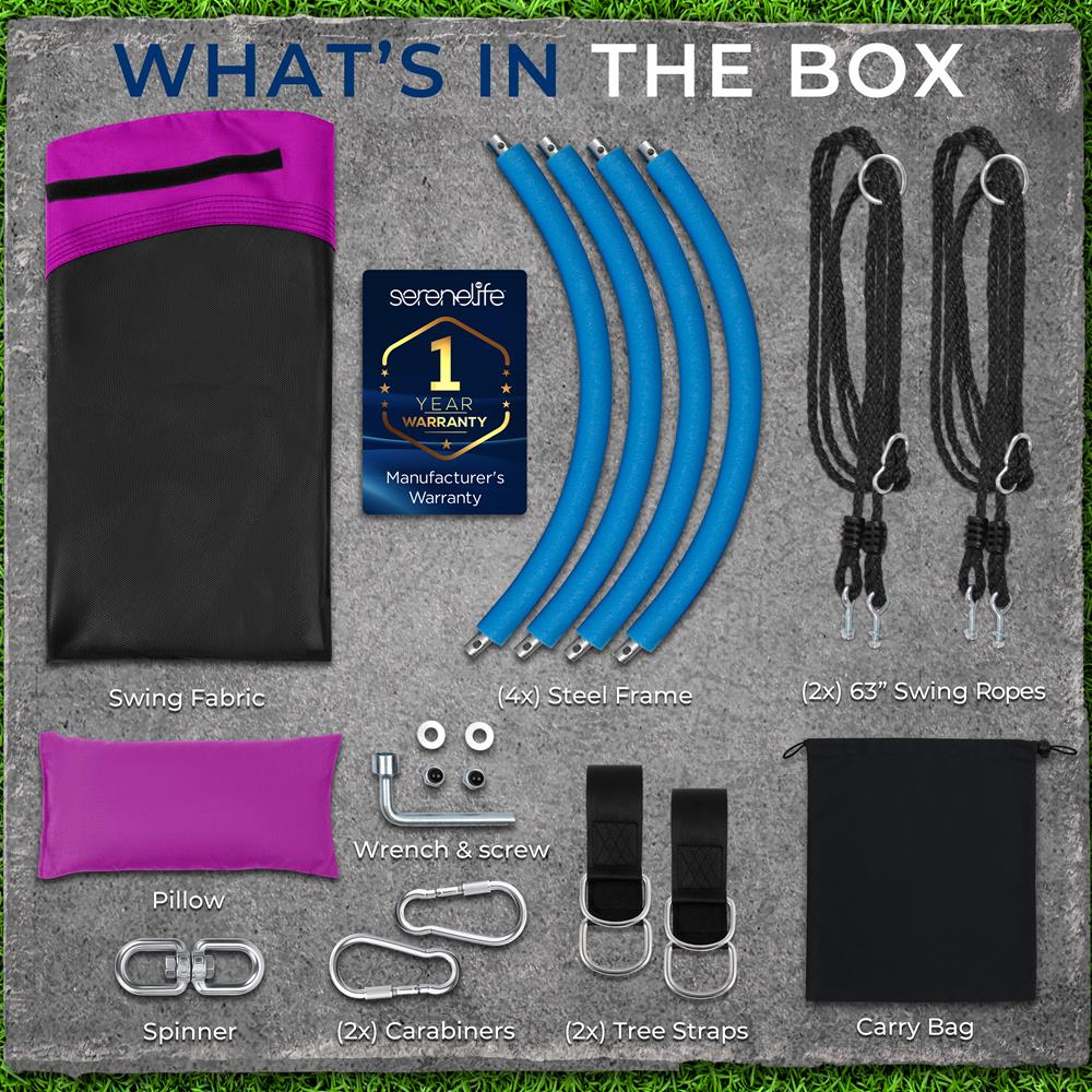 40" Saucer Swing with Pillow and Handles