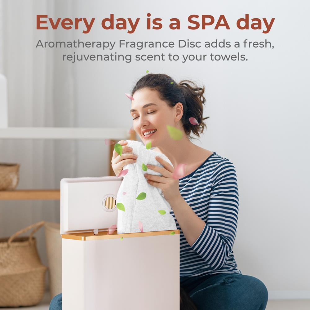 Towel Warmer with Auto Shut-Off, Holds 2 Towels, Rose Gold