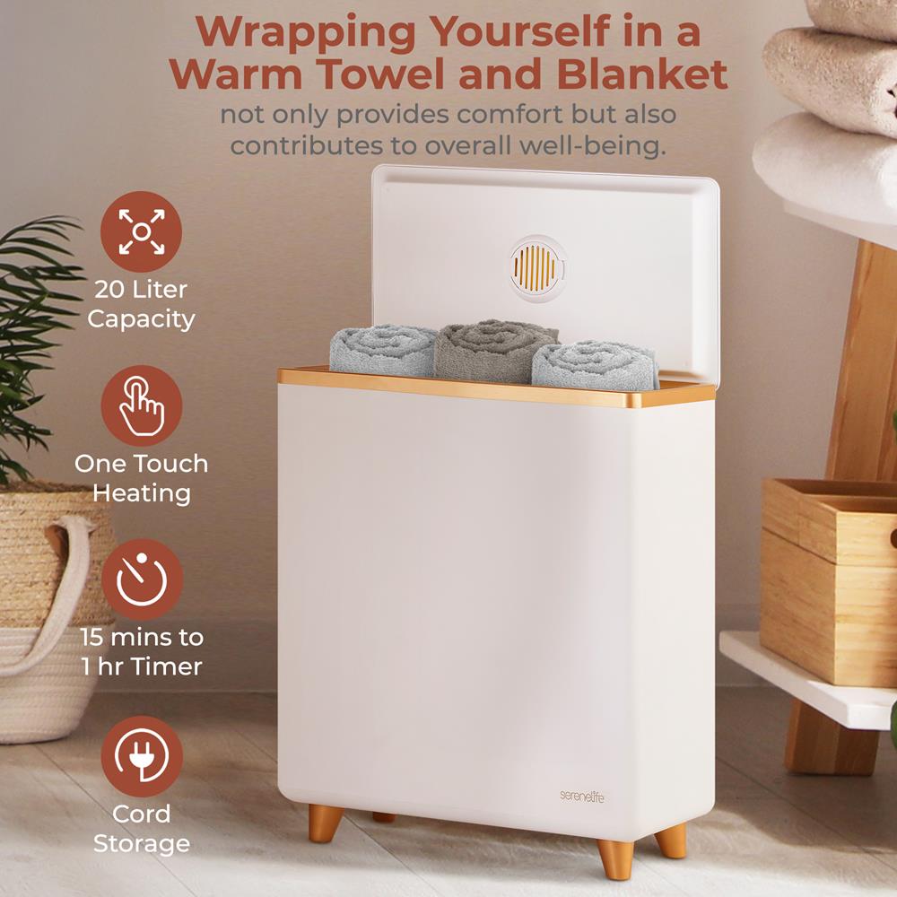 Towel Warmer with Auto Shut-Off, Holds 2 Towels, Rose Gold