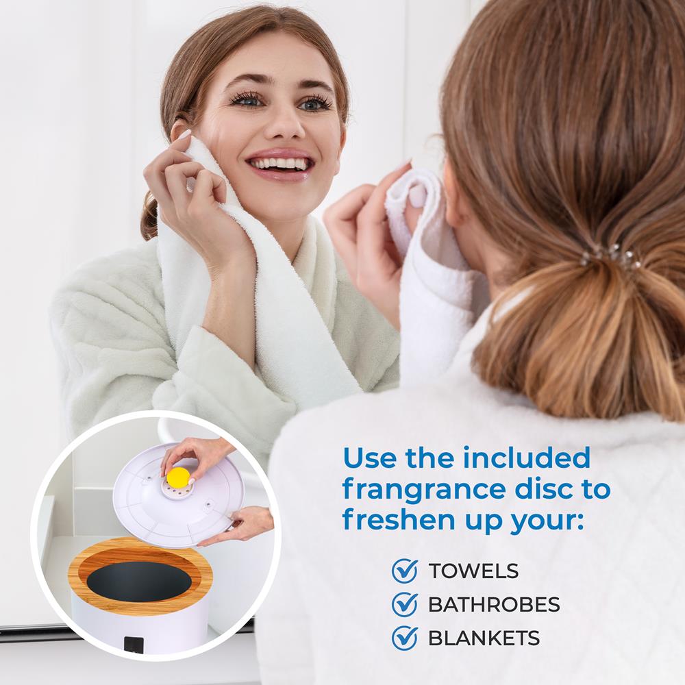 Towel & Blanket Warmer - Quick Heat, 2 Towel Capacity, Auto Shut-Off, White