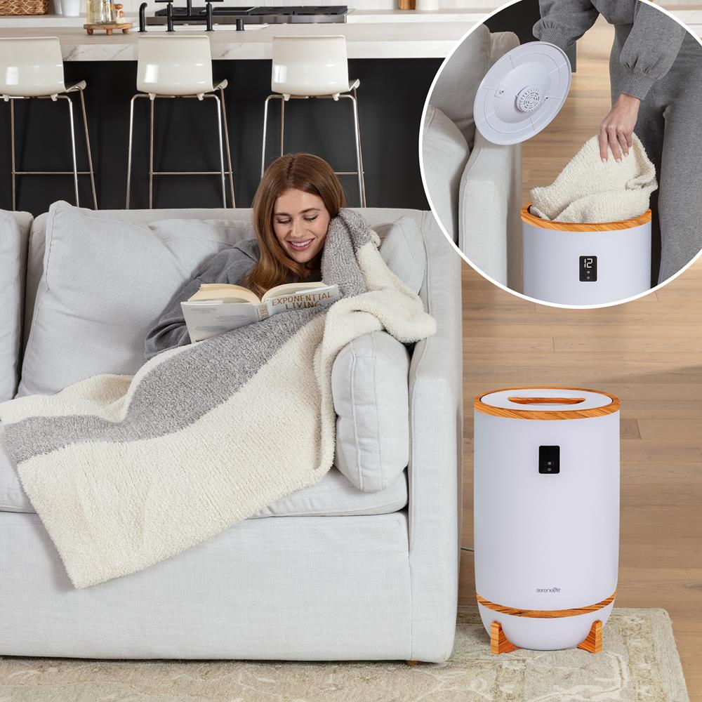 Towel & Blanket Warmer - Quick Heat, 2 Towel Capacity, Auto Shut-Off, White