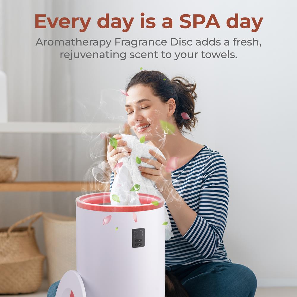 Portable Towel Warmer, Quick Heat, Auto Shut-Off, Pink