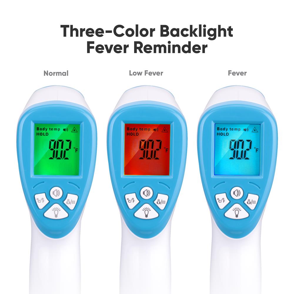 Infrared Thermometer Fast Accurate Non-Contact LCD Display Fever Alarm