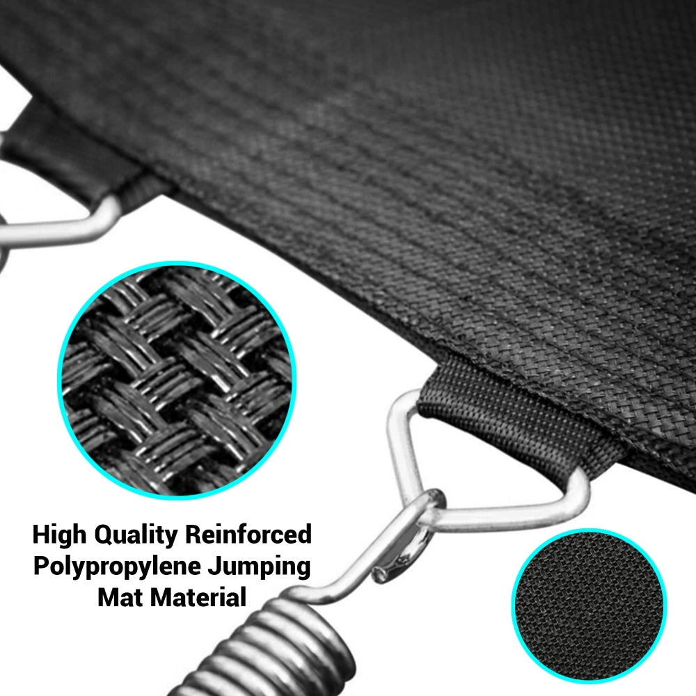 10FT Outdoor Trampoline, Safe Jumping, Reinforced Mat, Blue