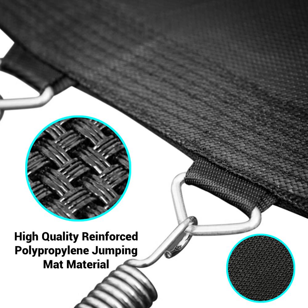 12FT Outdoor Trampoline - Safe Jumping, Reinforced Mat, Blue