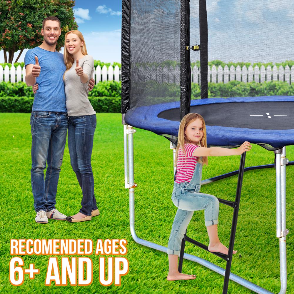 Outdoor Trampoline Ladder Safe Access Galvanized Steel 264 lbs Capacity