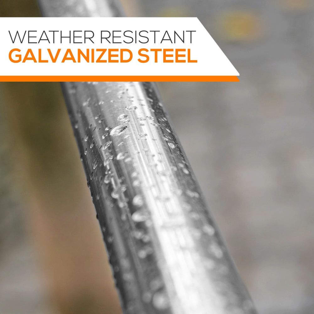 Outdoor Trampoline Safety Ladder, Weather Resistant Steel, 2-Step