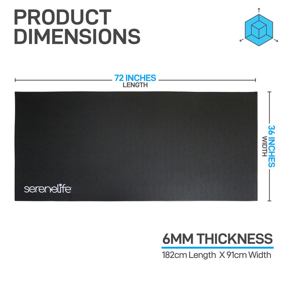 Exercise Mat for Floor Protection, Non-Slip PVC Foam, 36"x72"