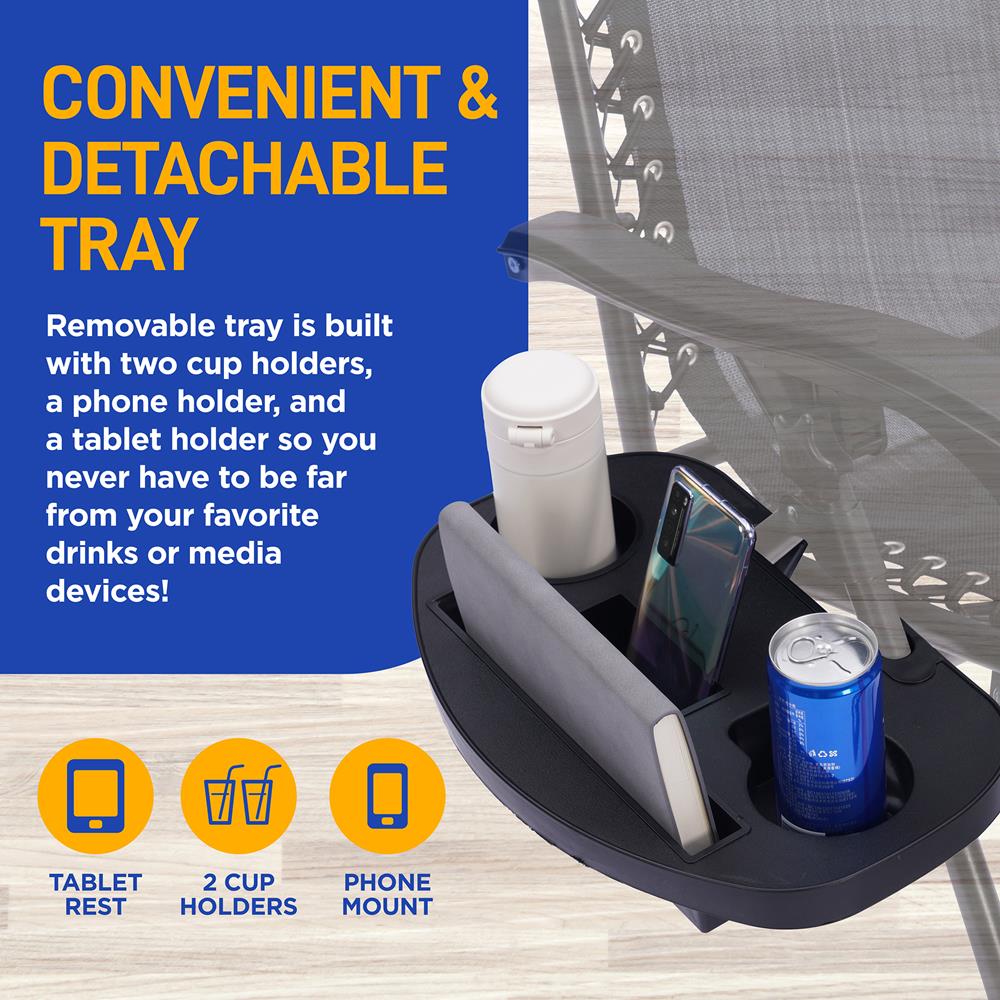 Zero Gravity Recliner Chairs 2-Pack, Ultimate Comfort, Steel & Textilene