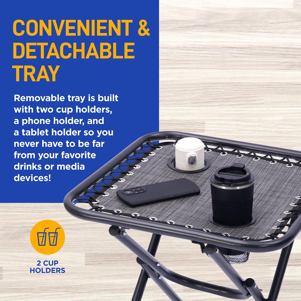 Zero Gravity Chair Set 2-Pack, Ultimate Comfort, Steel & Textilene, Gray