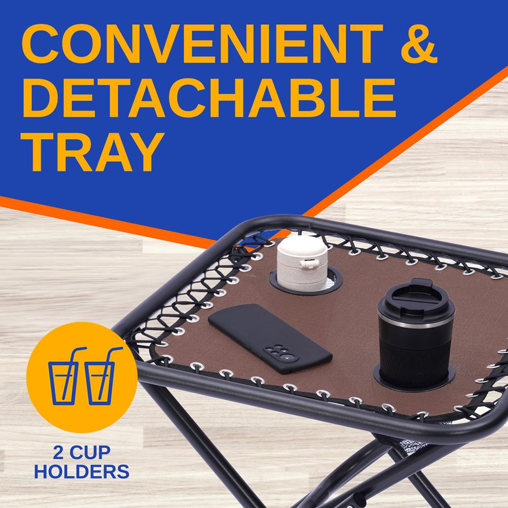 Outdoor Zero Gravity Recliner Set, Ultimate Comfort, Steel & Textilene, Brown