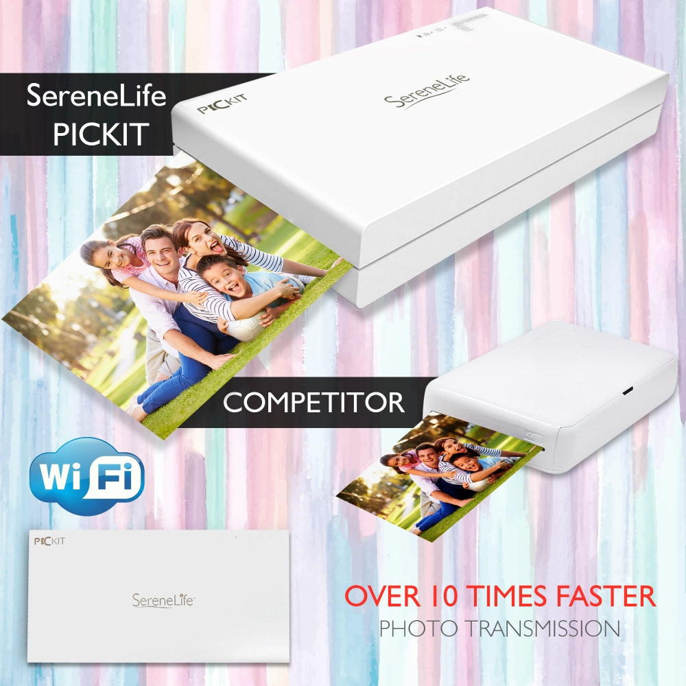 Portable Instant Photo Printer - Wireless Digital Picture Printing For Iphone Or Android Smartphone Camera
