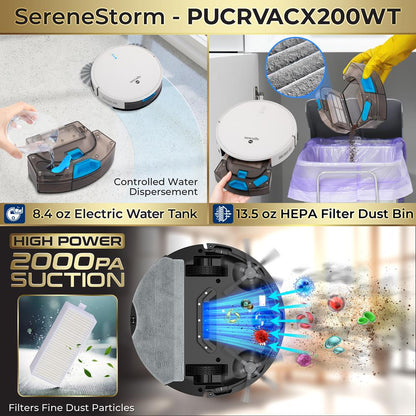 Smart Robot Vacuum Cleaner - PUCRVACX200WT