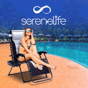 Zero Gravity Recliner Chair - Ultimate Comfort, Foldable, Blue