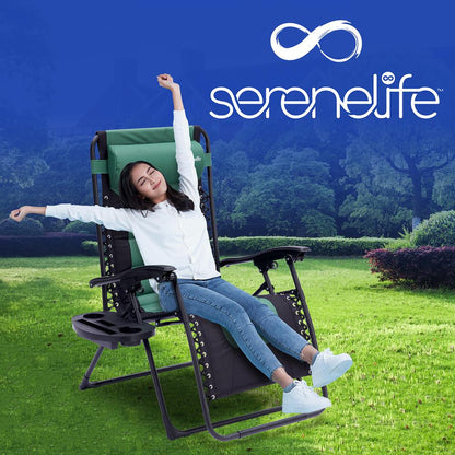 Zero Gravity Lounge Chair - Ultimate Comfort - Steel & Textilene - Green