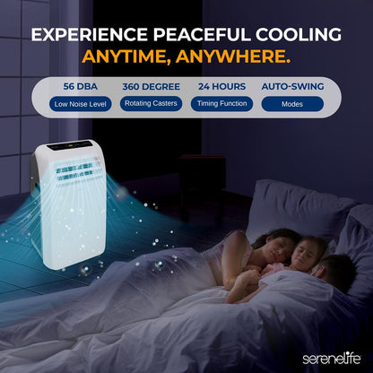 Portable Air Conditioner 12,000 BTU Efficient Cooling/Heating, White