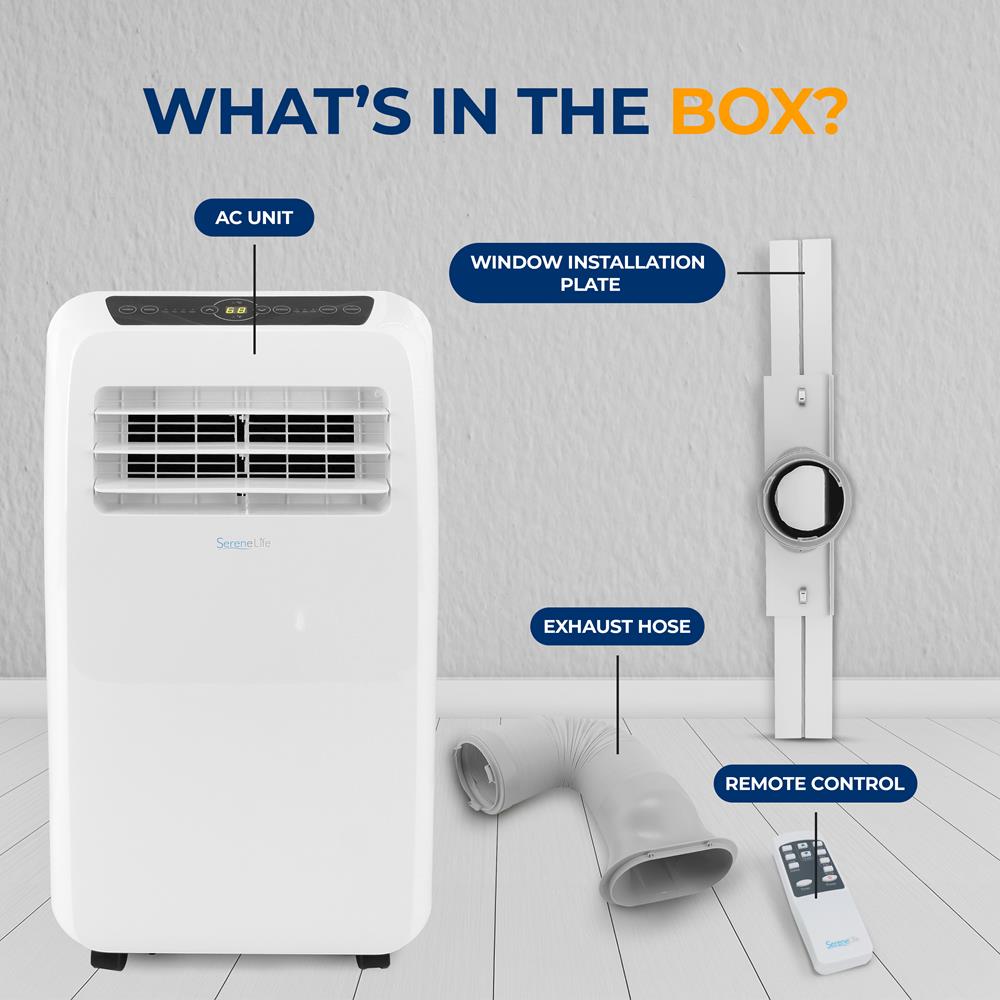 Portable Air Conditioner 12,000 BTU Efficient Cooling/Heating, White