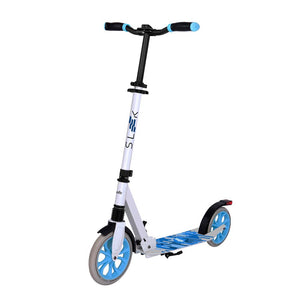 Kick Scooter for Adults & Teens - Foldable, Adjustable Alloy Deck, White