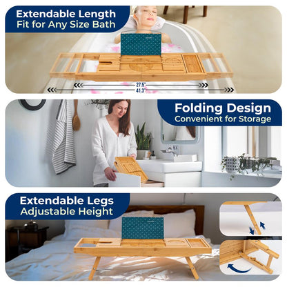 Bamboo Bathtub Caddy